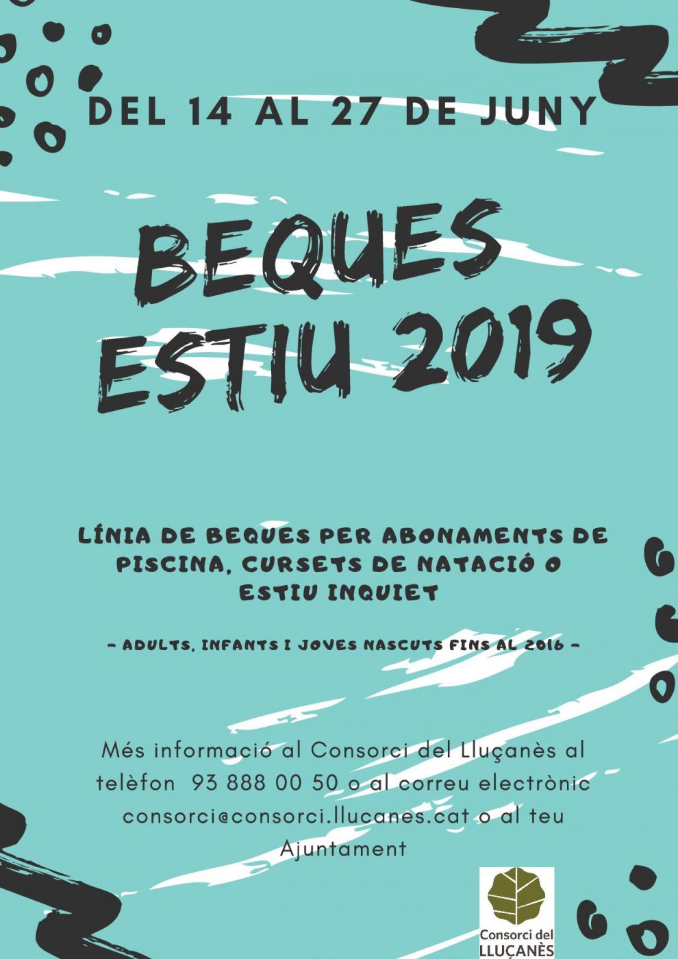 Convocatòria de beques econòmiques per activitats d'estiu